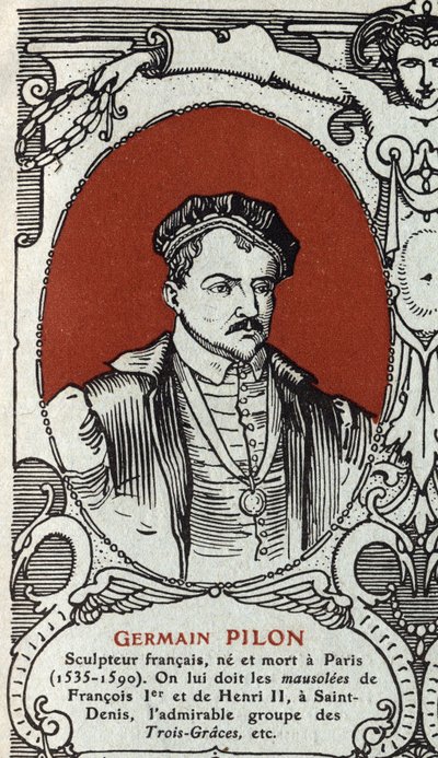 Portrait de Germain Pilon (1535-1590), sculpteur français. Gravure de 1914. Collection privée - Anonymous Anonymous