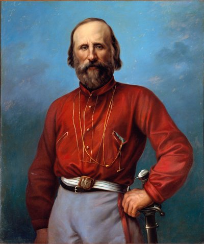 Portrait de Giuseppe Garibaldi (1807-1882). Peinture anonyme du 19e siècle. Brescia, collection privée - Anonymous Anonymous