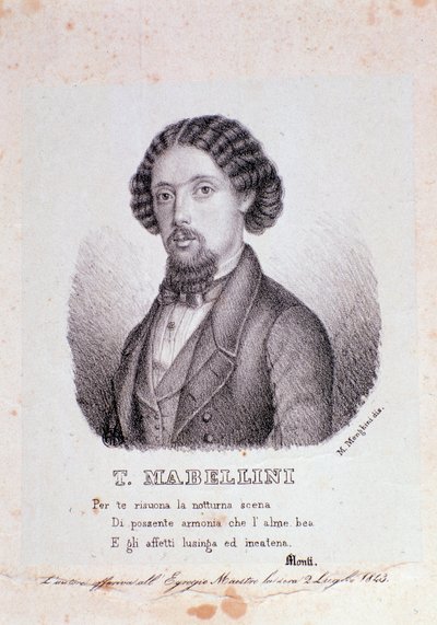 Portrait de Teodulo Mabellini (1817-1897) compositeur italien - Anonymous Anonymous