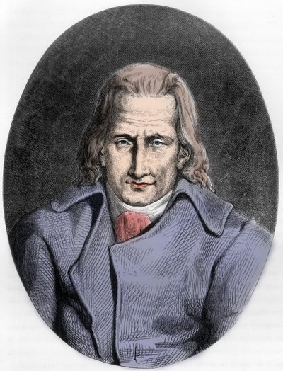 Portrait de Jacques Cazotte, auteur français - Gravure de 1863 dans « Le Livre Rouge - Histoire De L