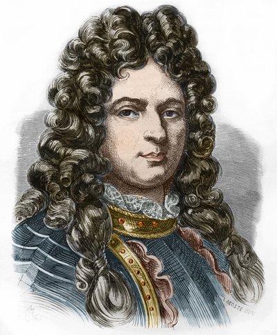Portrait de Jean Bart (1650 - 1702), corsaire français. Gravure du XIXe siècle. Collection privée. - Anonymous Anonymous
