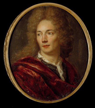 Portrait de Jean de La Bruyère (1645-1696) moraliste français Peinture sur cuivre anonyme. XVIIe siècle - Anonymous Anonymous
