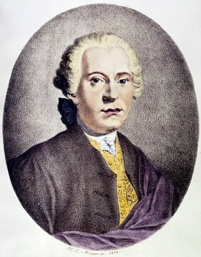 Portrait de Johan Adolf Hasse (1699-1783) compositeur baroque. Gravure du 18ème siècle Collection privée - Anonymous Anonymous