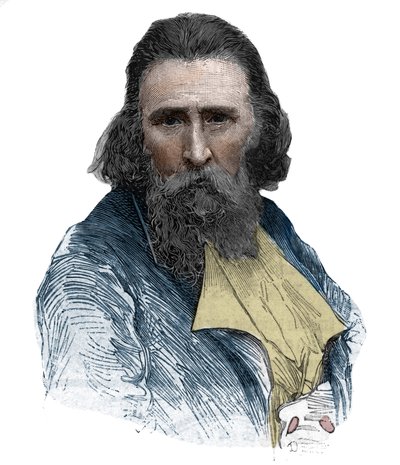 Portrait de Léon Cladel (1835-1892), homme de lettres français. - Anonymous Anonymous