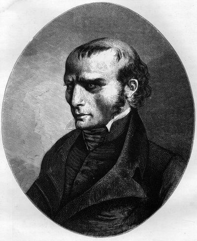 Portrait de Louis Pierre Louvel (1783-1820), assassin du duc de Berry en 1820 - Gravure de 1863 dans « Le Livre Rouge - Histoire De L
