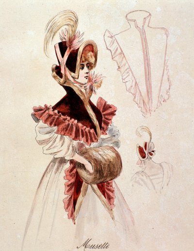 Portrait de Musette, de La Bohème par Puccini (1892-1895) - Anonymous Anonymous