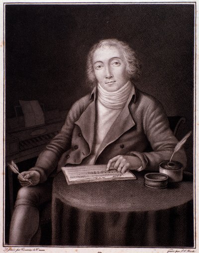 Portrait de Nicolas Marie Dalayrac (1753-1809) compositeur anglais - Anonymous Anonymous