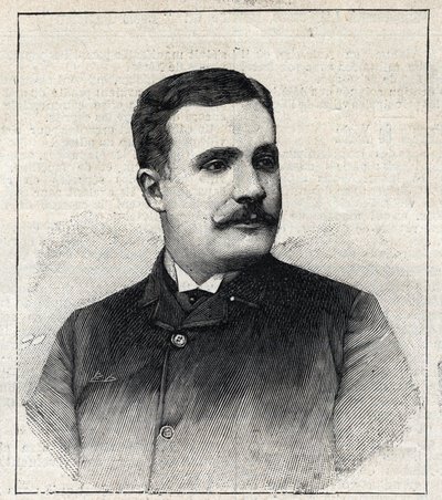 Portrait de Pierre Decourcelle, écrivain français (1856-1926). Gravure dans "Le Petit Parisien" - Anonymous Anonymous