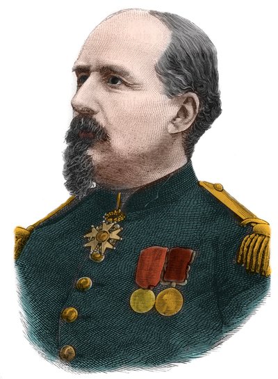 Portrait de Pierre Philippe Denfert Rochereau (Denfert-Rochereau) (1823-1878) colonel français. - Anonymous Anonymous