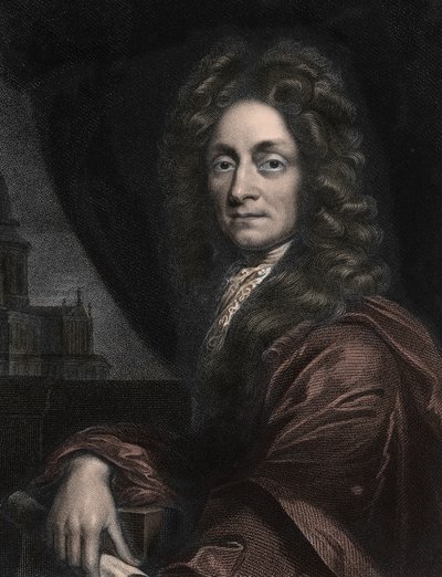 Portrait de Sir Christopher Wren, architecte anglais (1632-1723) - Anonymous Anonymous