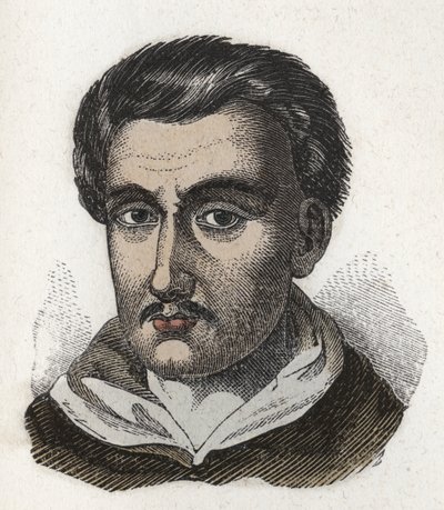 Portrait de Tommaso Campanella (1568-1639), moine dominicain et philosophe. Gravure. Collection privée - Anonymous Anonymous