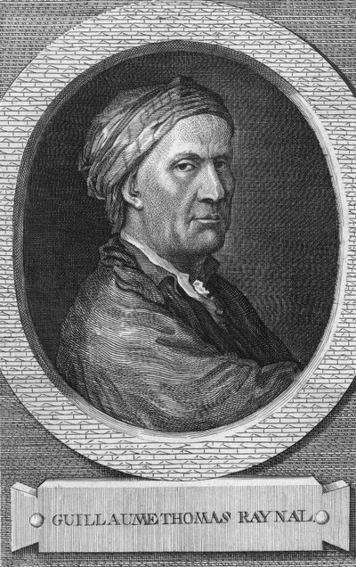 Portrait de Guillaume-Thomas Raynal (1713-1796) (Guillaume Thomas Raynal écrivain français et homme de lettres pendant le Siècle des Lumières) Gravure du 19ème siècle Collection privée - Anonymous Anonymous
