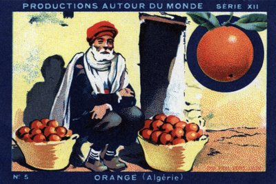 Productions autour du monde : Orange en Algérie. Chromolithographie de 1933 dans "Album Joseph-Milliat" - Anonymous Anonymous