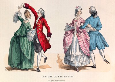 Costumes de bal en 1762 (règne de Louis XV) - Anonymous Anonymous