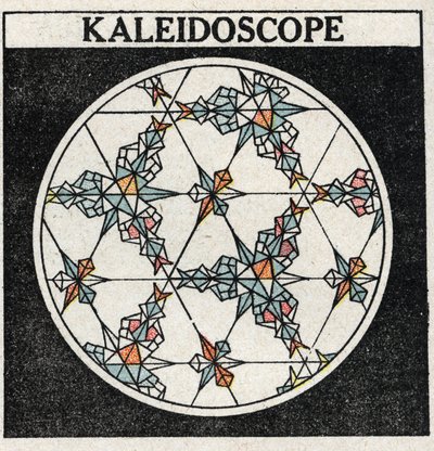 Réflexion de la lumière : un kaléidoscope. Illustration anonyme de 1925. Collection privée. - Anonymous Anonymous