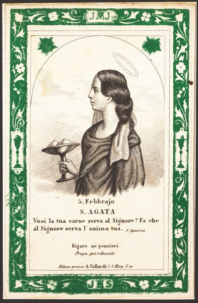 Représentation de Sainte Agathe - Anonymous Anonymous