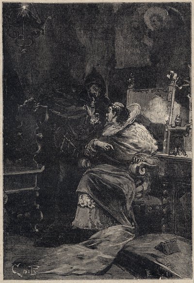 Rodrigo Borgia et Ascanio Maria Sforza Visconti (1455-1505) - gravure de 