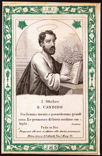 Sainte Candide. Image pieuse - Anonymous Anonymous