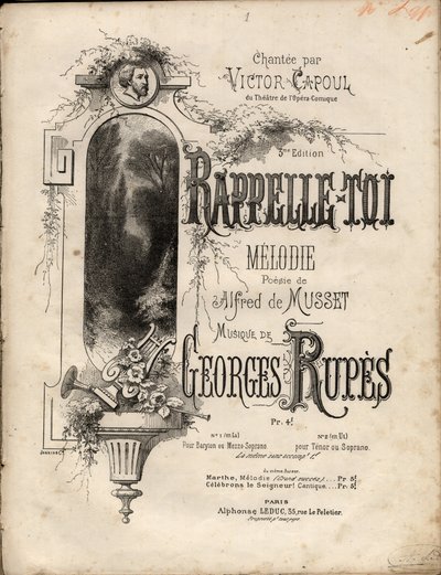 Partition de « remember-se » mélodie de Georges Rupes d