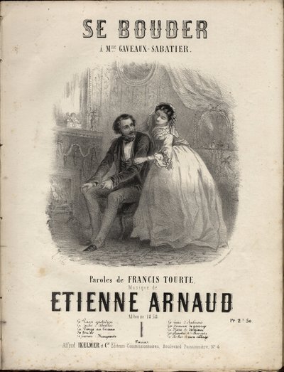 Partition pour « Se bouder » paroles de Francis Tourte, musique d