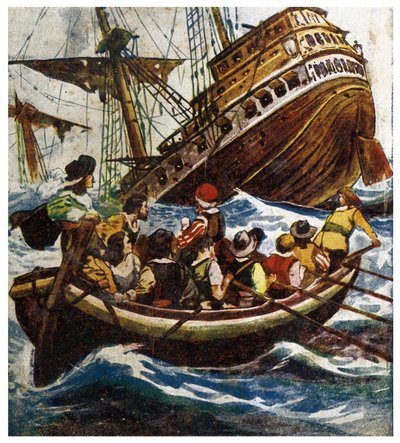 Naufrage du Pétrel. Illustration des « Aventures de Morgan le Pirate » 1908 - Anonymous Anonymous