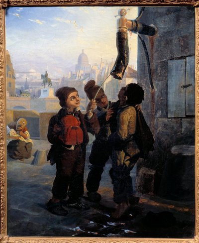 Petit ramoneur désaltérant à l