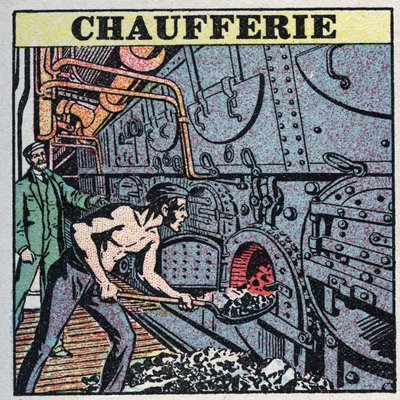 Générateurs de vapeur : salle des chaudières. Illustration anonyme de 1925. Collection privée. - Anonymous Anonymous