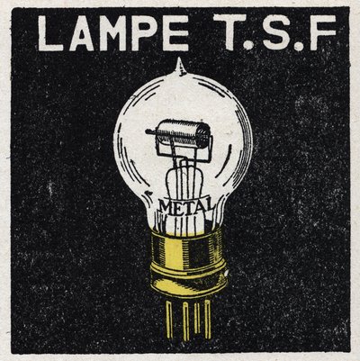 La T.S.F. : lampe T.S.F. Illustration anonyme de 1925. Collection privée. - Anonymous Anonymous