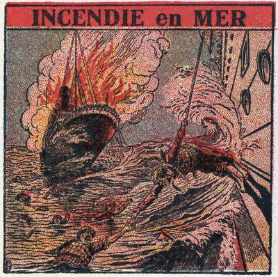 La T.S.F. : incendie en mer. La T.S.F. est utilisée par les bateaux pour appeler à l