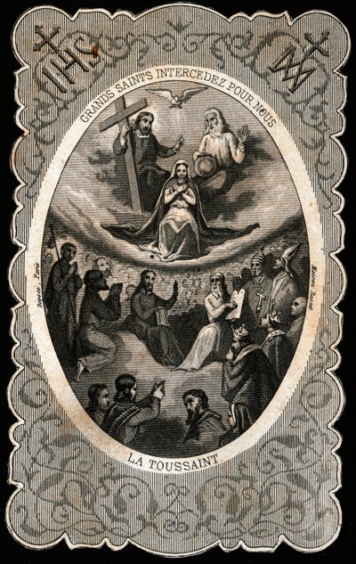 La Vierge Marie avec la Sainte Trinité (Dieu, Jésus-Christ et la colombe du Saint-Esprit) - Anonymous Anonymous