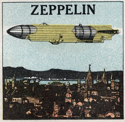 Les ballons : zeppelin. Illustration anonyme de 1925. - Anonymous Anonymous