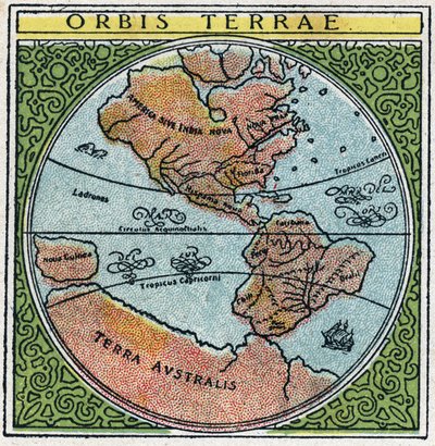 Temps: orbis terrae. Le globe avec l