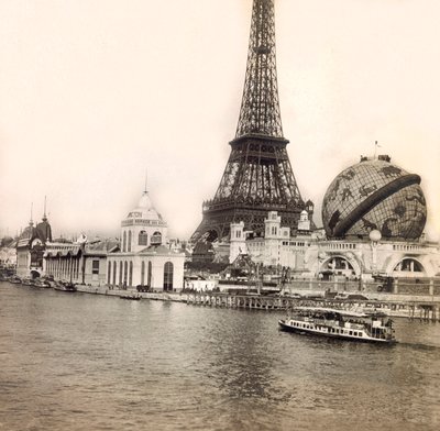 Exposition Universelle de 1900 à Paris : Le Globe Céleste et la Tour Eiffel - collection privée - Anonymous Anonymous