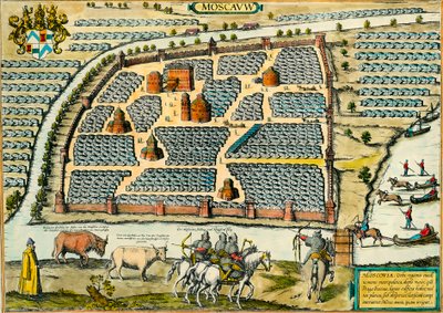 Vue de Moscou au Moyen Âge. Gravure. Collection privée. - Anonymous Anonymous