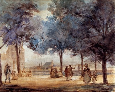 Vue de la terrasse des Tuileries à Paris en 1786 - Anonymous Anonymous