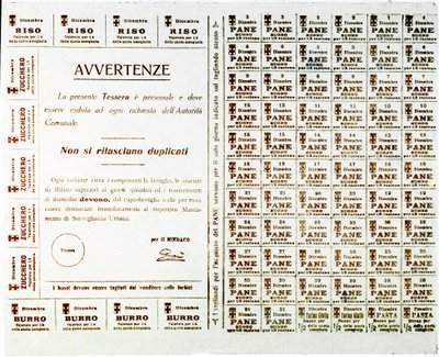 Première Guerre mondiale : tickets de rationnement pour le pain, le beurre, le sucre et le riz - Anonymous Anonymous