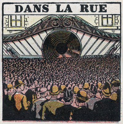 Téléphonie sans fil : en ville. Illustration anonyme de 1925. Collection privée. - Anonymous Anonymous