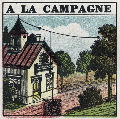 Téléphonie sans fil: à la campagne. Illustration anonyme de 1925. Collection privée. - Anonymous Anonymous
