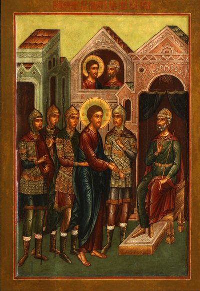 Le Christ devant Pilate, début du 20ème siècle - Anonymous Russian icon painter
