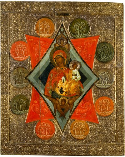 Mère de Dieu du Buisson Ardent, milieu du 16e siècle - Anonymous Russian icon painter