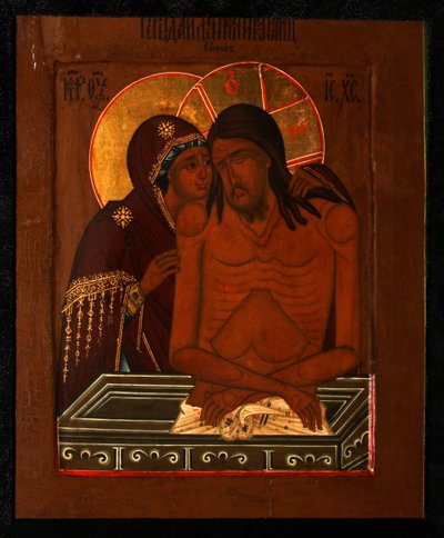 La lamentation sur le Christ mort, fin du 19ème siècle - Anonymous Russian icon painter