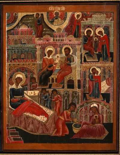 La Nativité de la Vierge - Anonymous Russian icon painter