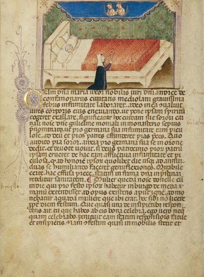 Sœur Guliema prie les saints Aimo et Vermondo pour sa sœur malade, Maria, épouse d