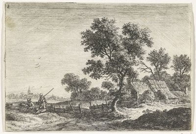 Paysans sur une colline - Anthonie Waterloo