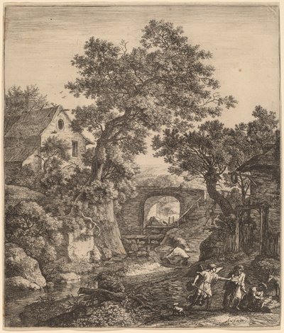 Paysage avec la circoncision du fils de Moïse - Anthonie Waterloo