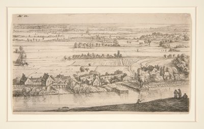 Le village au bord du canal - Anthonie Waterloo
