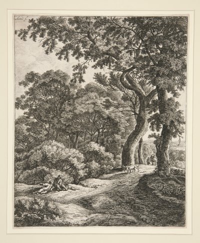 Les deux voyageurs en repos dans le bois - Anthonie Waterloo