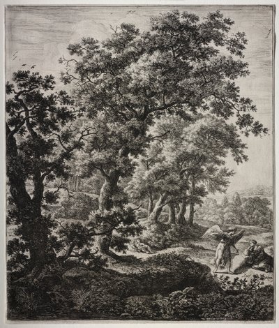 Six grands paysages verticaux avec des scènes de l