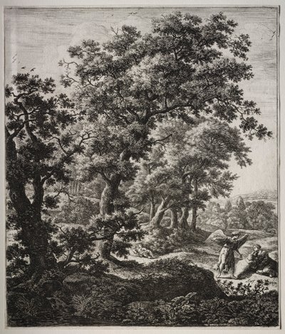 Six grands paysages verticaux avec des scènes de l