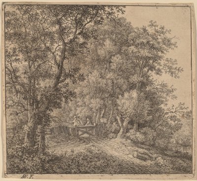 Deux hommes à une porte - Anthonie Waterloo